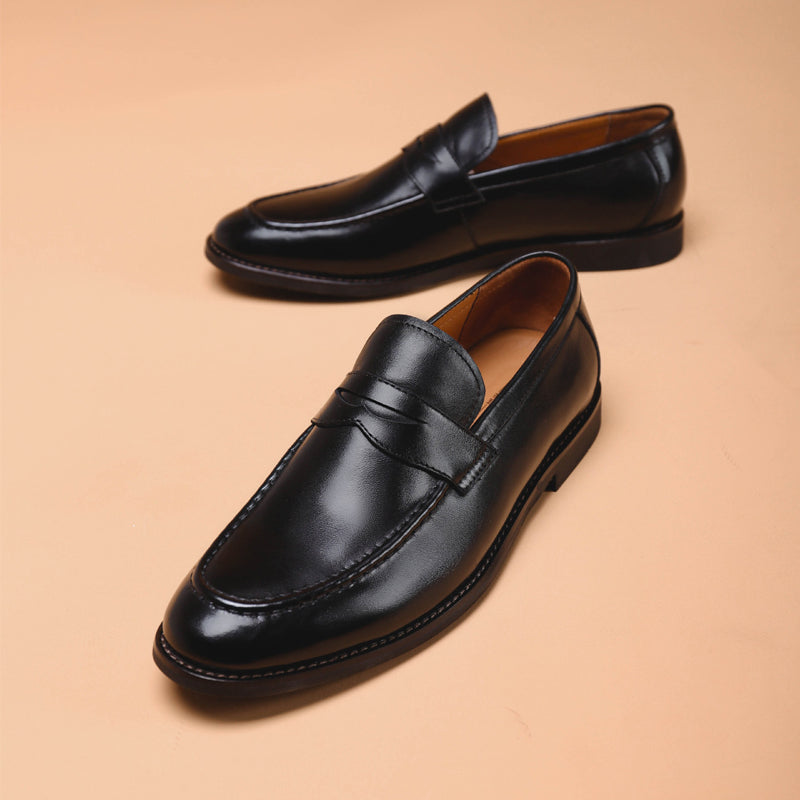FlexStep Men's Classic Leather Penny Loafer Shoes