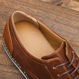 FlexStep Lightweight Leather Casual Derby Shoes