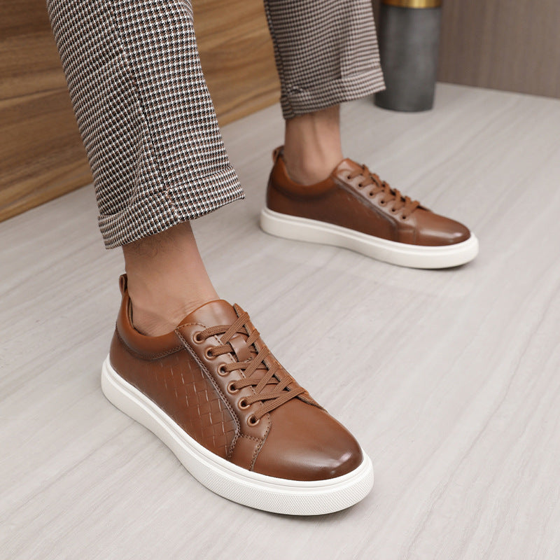 FlexStep Men's Woven-Detail Casual Walking Shoes
