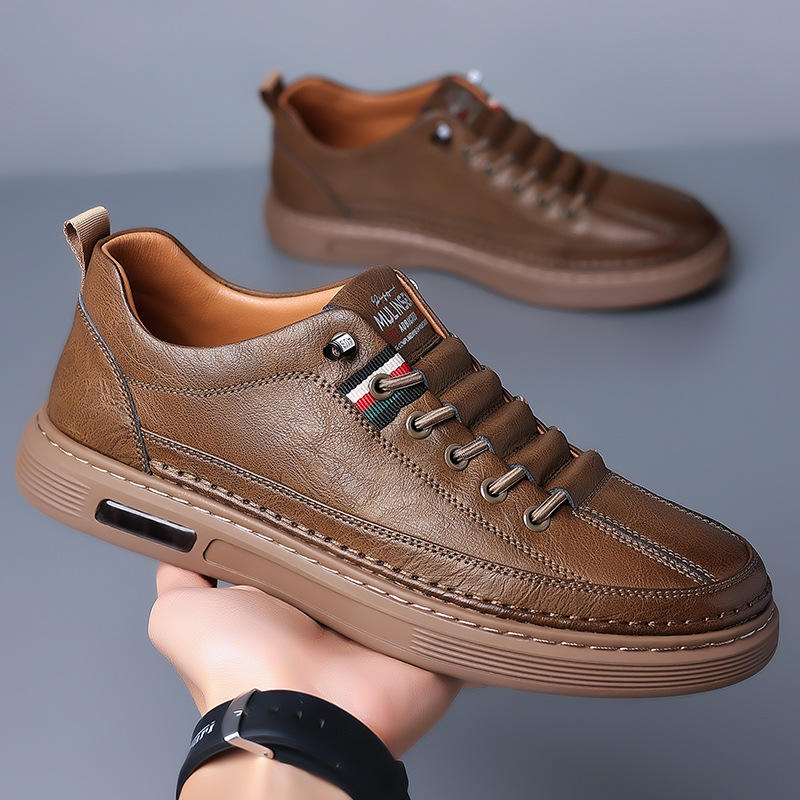 FlexStep Men's Textured Leather Casual Shoes