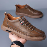 FlexStep Men's Textured Leather Casual Shoes