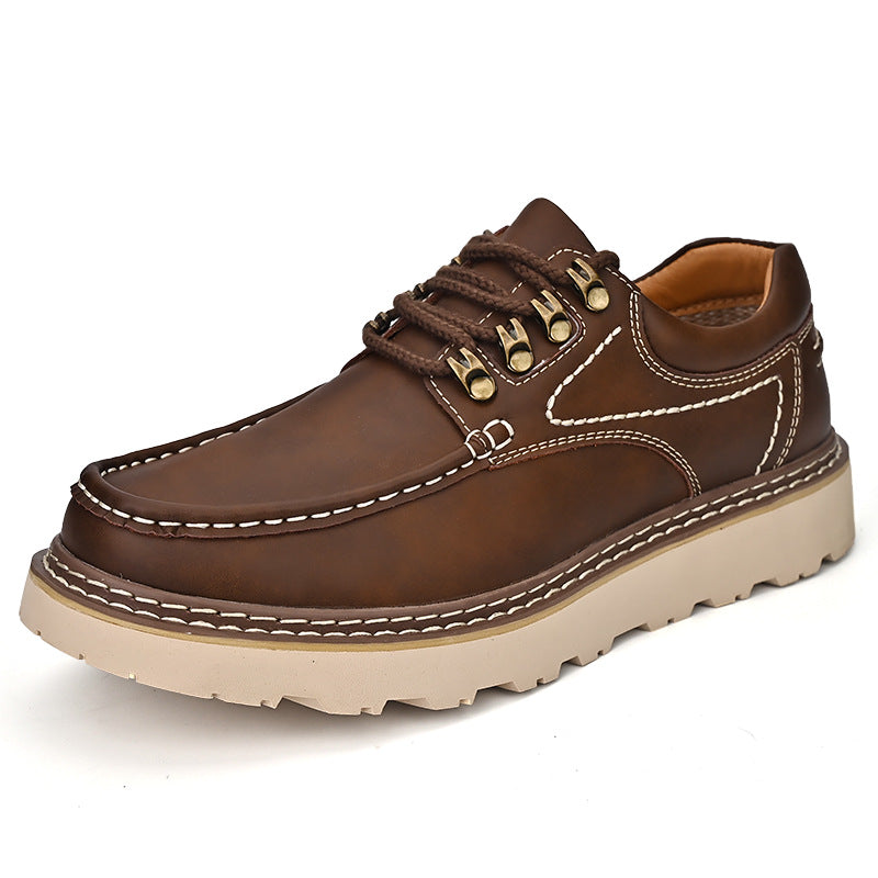 FlexStep Men's Moc-Toe Casual Lace-Up Shoes