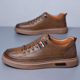 FlexStep Men's Textured Leather Casual Shoes