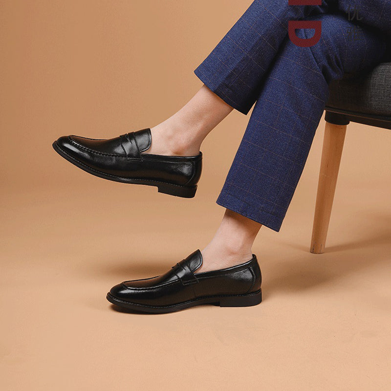 FlexStep Men's Classic Leather Penny Loafer Shoes