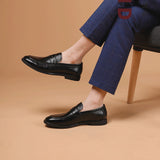 FlexStep Men's Classic Leather Penny Loafer Shoes