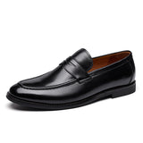 FlexStep Men's Classic Leather Penny Loafer Shoes