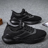 Men's Breathable Athletic Sneakers - Black