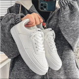Couple Height Increasing Sports Sneakers - White