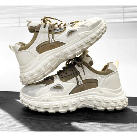 Men's Height Boosting Sports Sneakers - Brown