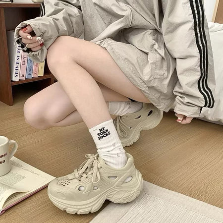 Women's Athletic Sneakers - Cream