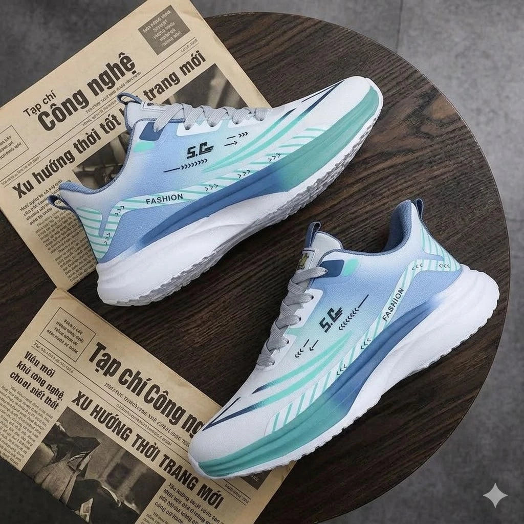 Man's Sneakers - Blue And White Guardian