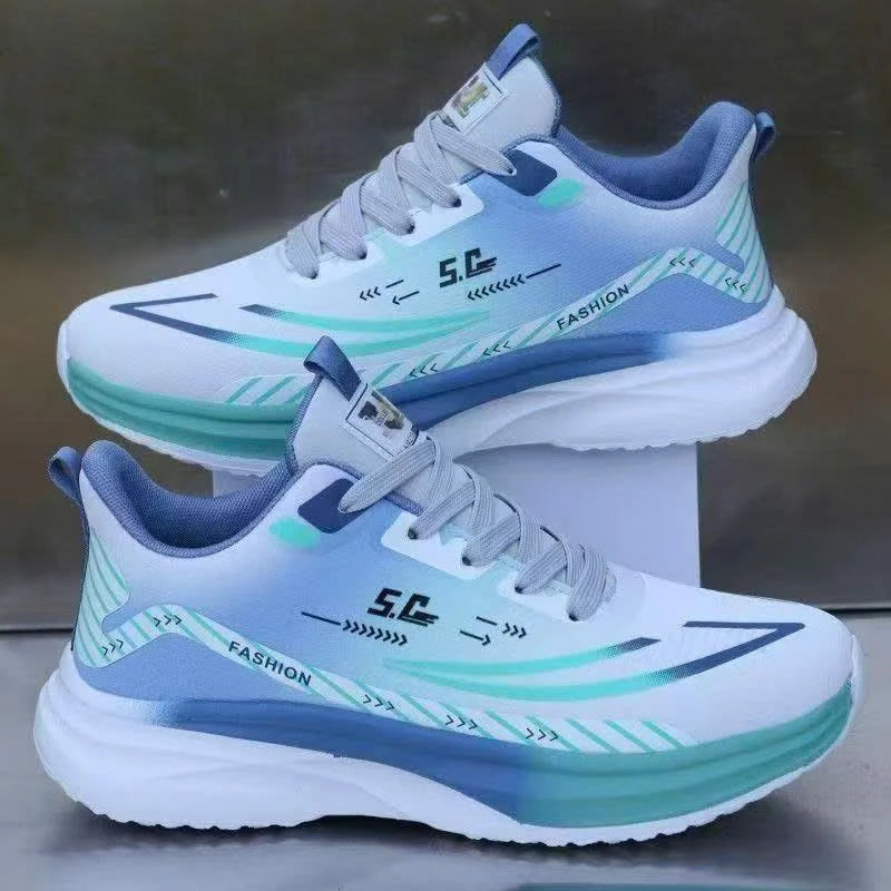 Man's Sneakers - Blue And White Guardian